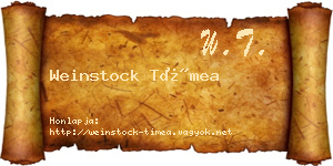 Weinstock Tímea névjegykártya